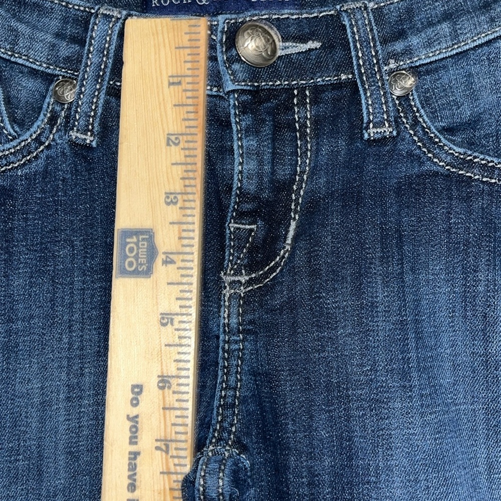 Rock Republic Womens Blue Studded Flare Jeans‎ - Picture 6 of 12